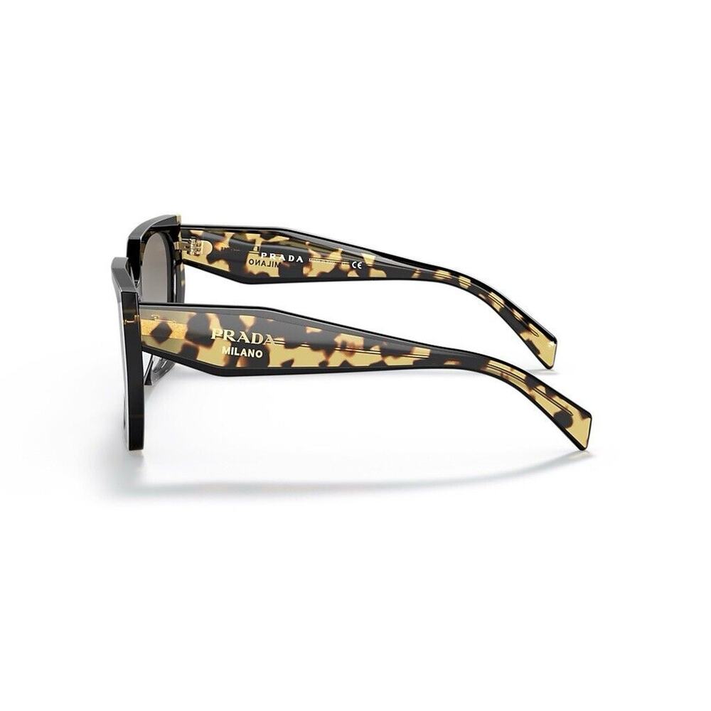 Prada PR 15WS 3890A7 Black Tortoise Grey Gradient Women Sunglasses AUTHENTIC - Picture 5 of 7